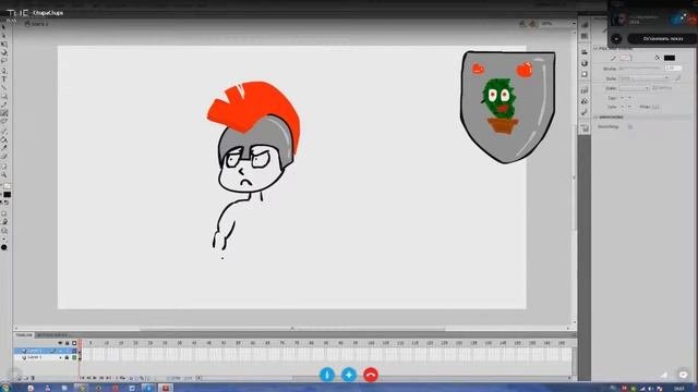 Работа в программе Adobe Flash - УГАР В СКАЙПЕ ( рисуем гладиатора )
