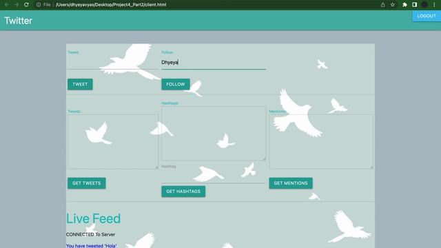 Project 4 DOSP Twitter Clone in Erlang