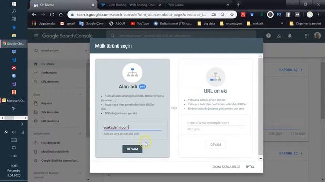 Websitenizin Google Search Console kaydını nasıl yaparsınız? (Alan adı - DNS kaydı yolu ile)