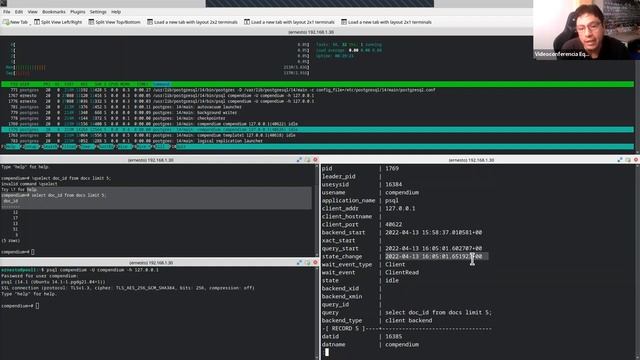 PostgreSQL Consumo de recursos que hace un Query en el Servidor 1 PROCESADOR
