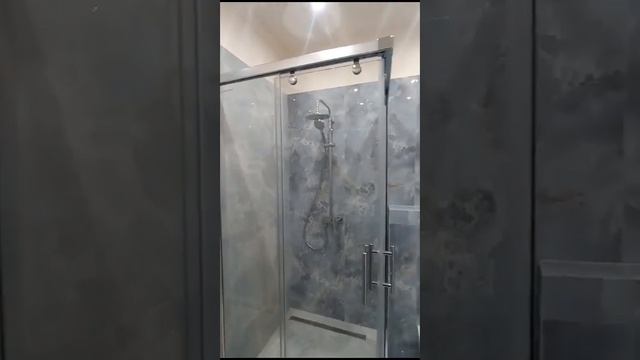ДУШЕВОЕ ОГРАЖДЕНИЕ SLIDE SQUARE GK-864, ПРОФИЛЬ ХРОМ БЛЕСТЯЩИЙ, ПРОЗРАЧНОЕ СТЕКЛО