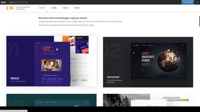 Lewis - Creative Portfolio WordPress Theme business clean Easy Create Website