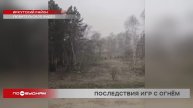 Лесной пожар рядом с домами пришлось тушить жителям "Зелёного берега" в Иркутском районе