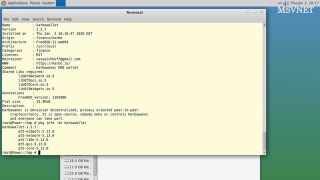 Karbo Wallet: FreeBSD