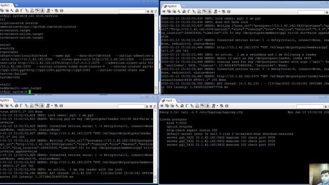 PostgreSQL Cluster Patroni ETCD
