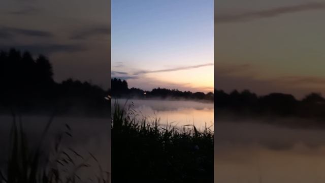 Релакс для глаз и ушей. Ночная красота на озере.