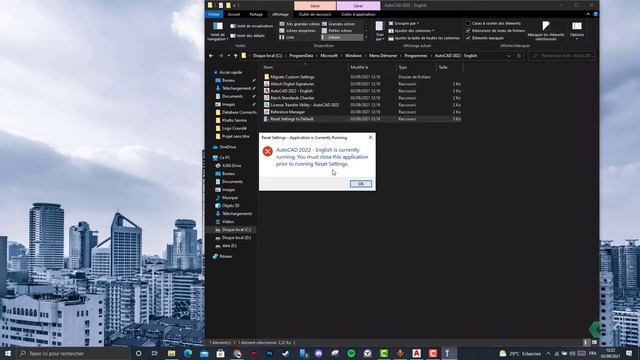 Comment réinitialiser les paramètres d'autocad?