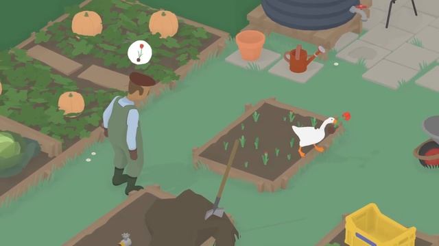 ПРИКЛЮЧЕНИЯ ГУСЯ!!! ЗЛОЙ САДОВНИК НЕ ДАЕТ ПРОЙТИ ИГРУ! | Untitled Goose Game