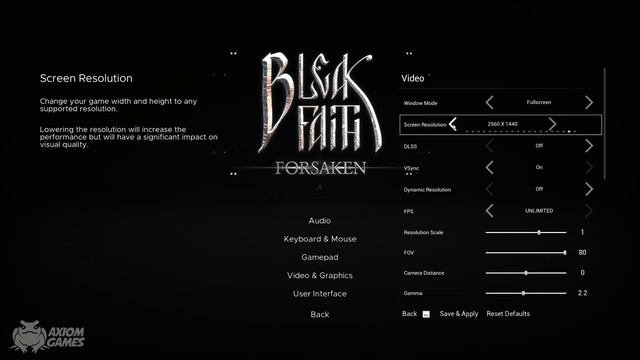 Bleak Faith: Forsaken - Game Settings