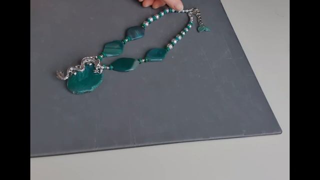 "Как угодить дракону- бусы из изумрудных агатов. #handmade #продажаукрашений  #магазинукрашений