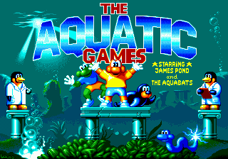 The Aquatic Games - Starring James Pond | intro sega mega drive (genesis).