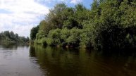 Ловля нахлыстом в забродку на перекате Днепра