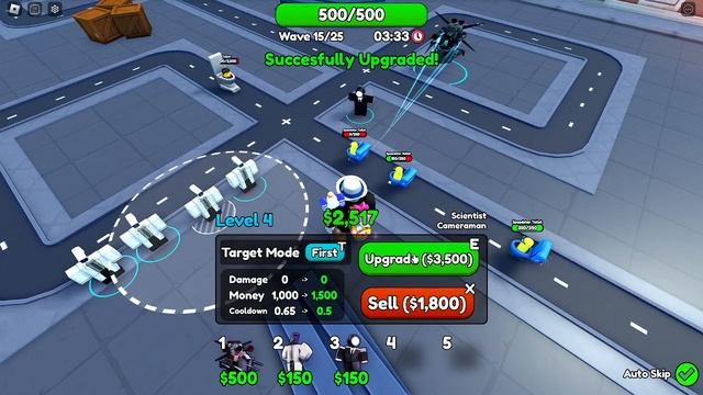 Как пройти normal на изи в не оригинальном toilet tower defense