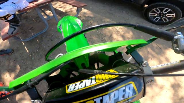 VLOG#3 WE ALMOST CRASHED RIDING KIDS KX100!!