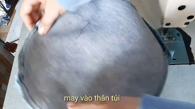 May túi xách Tròn bằng vải Jeans || Cute round pocket jeans