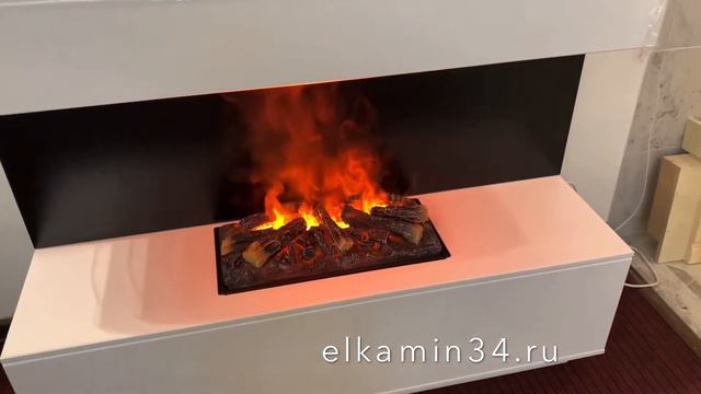 Электрический камин Modern с паровым 3D очагом cassette 500 Realflame