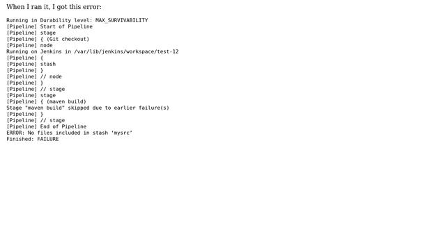 DevOps & SysAdmins: Stash and Unstash in jenkins declarative pipeline