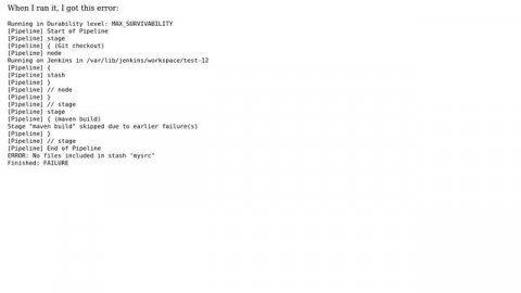 DevOps & SysAdmins: Stash and Unstash in jenkins declarative pipeline