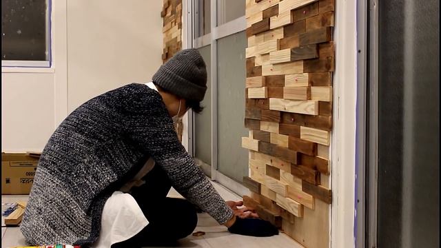 【DIY】2万円でできる！1,000枚の杉板を壁一面に貼る「後半」/相続物件をセルフリフォーム！#18