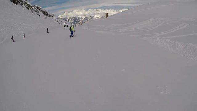 Gopro: катание на сноуборде в Красной поляне