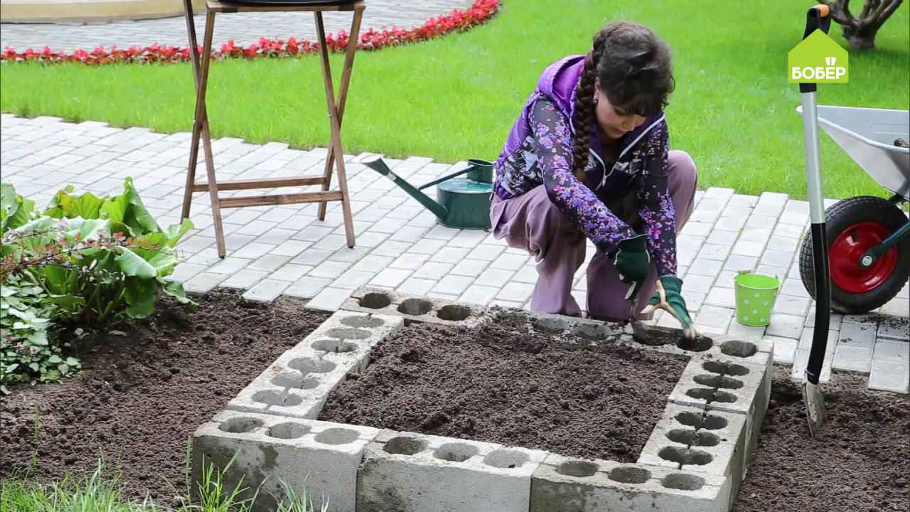 Грядка для зелени из бетонных блоков. Советы Ольги Платоновой для вашего сада и огорода