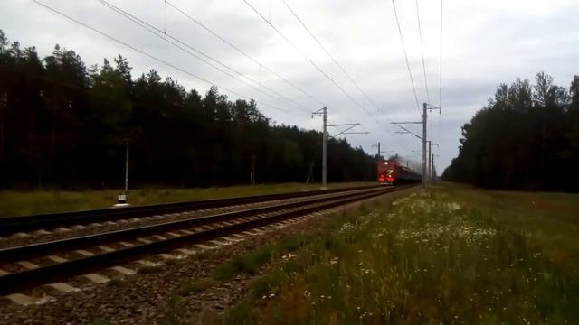 Тепловоз ТЭП70БС-006 с поездом №613 Могилев - Солигорск