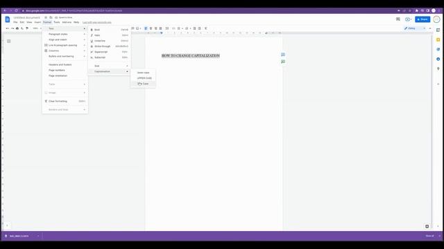 How To Change Capitalization In Google Docs