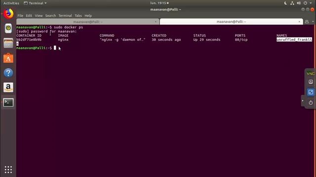 How to get docker container's shell