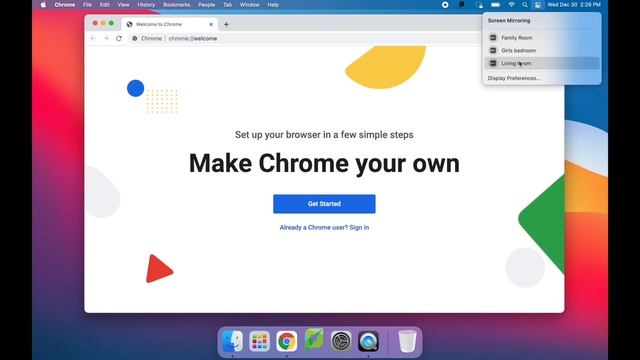 Casting:Screen Mirroring on Macbook Air