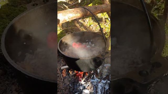 Taco Pasta cooked in the deep forest 🌲🔥