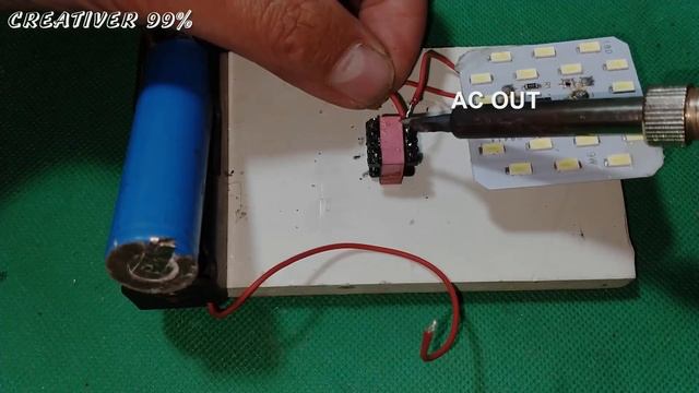How To Make Simple Inverter 3.7v To 220v - MOSFET IRFZ44  - No IC - Mini Inverter 3.7 V To 220V