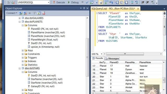 SQL 120 - SQL SERVER - UNION Query