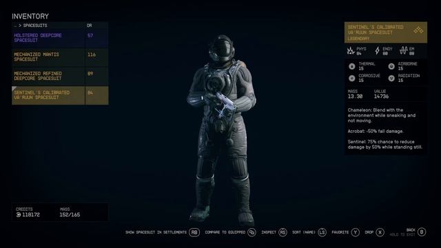 Starfield Legendary Space Suit. Sentinel Calibrated Va Ruun #starfield #spacesuit #xbox #gamepass