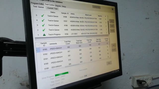 AFIS Pro 2 Settings | USTER | Quality Tester | Spinning | YE | BUTEX