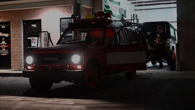 Nissan Firetruck driving on US Streets