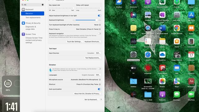 How to enable dictation on MacBook.