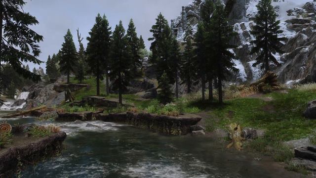 Skyrim SE ME  - Showcase - Screensaver - Riverwood north banks.
