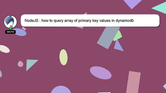 NodeJS : how to query array of primary key values in dynamodb