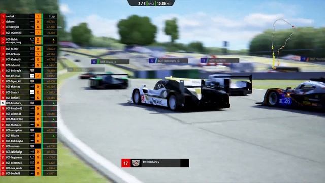 LMP2 race at Road Atlanta - Driven by Artificial Intelligence