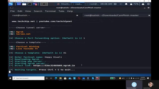How Phone Camera can be access using Festival Wishing Messages Using CamPhish