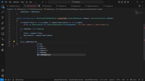 gRPC Service with .NET 7