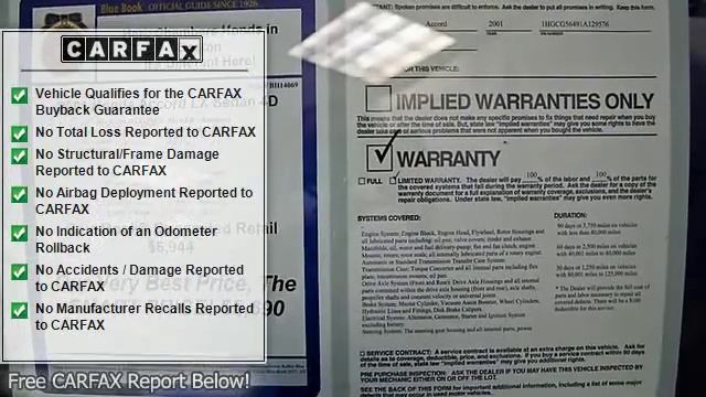 2001 Honda Accord - Herb Chambers Honda In Boston