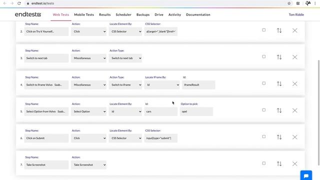 Endtest - Handling multiple browser tabs and iframes