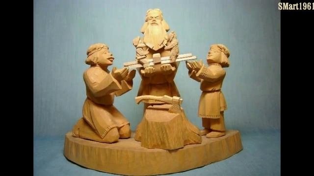 Богородская игрушка. Часть 3 .  Bogorodskaya toy  3. wood carving