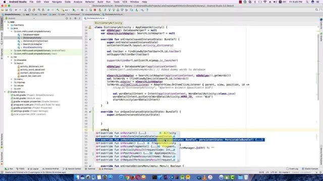 Let's Create App Using Kotlin #01 - Dictionary App Part #09 - Code Refactoring #3 Save search query