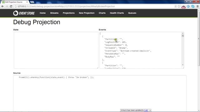 Projections Debugging