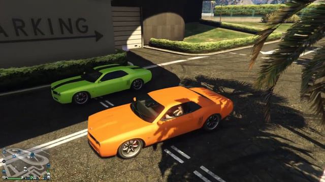 The MATTE ORANGE GAUNTLET spawned in GTA5 ONLINE!