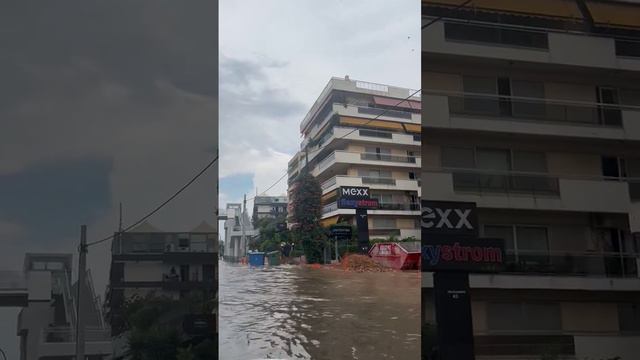 Little rain always floods Athens, Greece