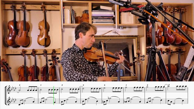 Violin A♭ Major scale, Play through (♩ = 100)

TEACHER / ACCOMPANIMENT