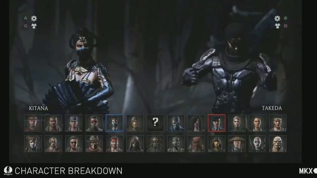 Mortal Kombat X Full Character Select Screen Roster